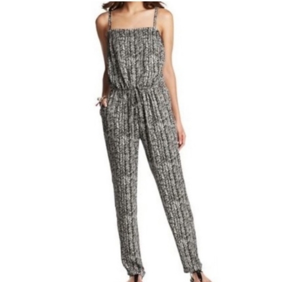 LOFT Inked Feather Print Jumpsuit - Picture 11 of 13